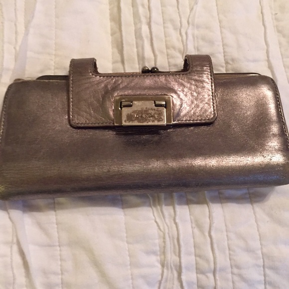 kate spade Handbags - Kate Spade Wallet Wristlet silver and gold